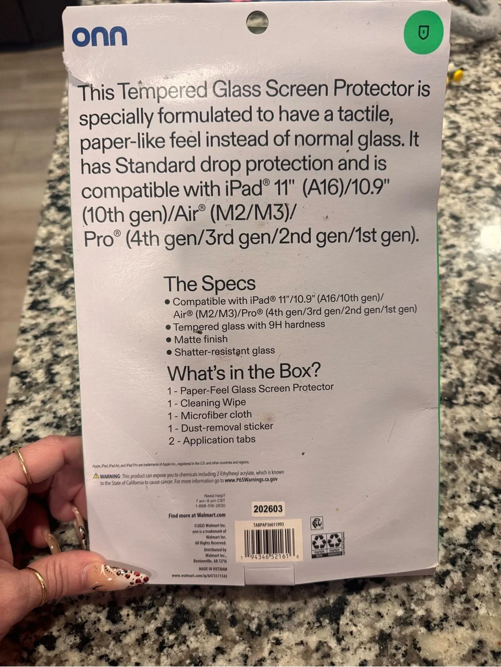 On Running Green Paper-Feel Glass Screen Protector for iPad 11
